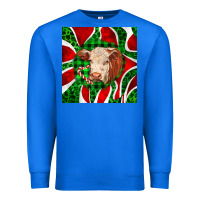 True Royal christmas hereford cow face Premium Sweatshirt - LillyAllenDesigns