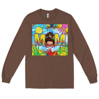 Chestnut Messy bun Autism mom 20oz skinny tumbler Long Sleeve Tee - TumblerDesignByShophia
