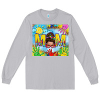 Moon Dust Messy bun Autism mom 20oz skinny tumbler Long Sleeve Tee - TumblerDesignByShophia