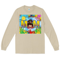 Mushroom Messy bun Autism mom 20oz skinny tumbler Long Sleeve Tee - TumblerDesignByShophia