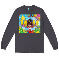 Smoke Messy bun Autism mom 20oz skinny tumbler Long Sleeve Tee - TumblerDesignByShophia