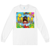 White Messy bun Autism mom 20oz skinny tumbler Long Sleeve Tee - TumblerDesignByShophia