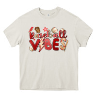 Cream baseball vibes Heavy Core Tee - MaliasSmallBusiness