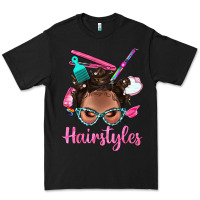 Black Afro Bantu Knots Hairstyles Messy Bun With Clasp Bbs Premium Tee - BundleAndBundleShop