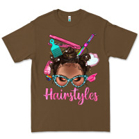 Cacao Afro Bantu Knots Hairstyles Messy Bun With Clasp Bbs Premium Tee - BundleAndBundleShop