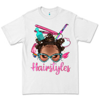 White Afro Bantu Knots Hairstyles Messy Bun With Clasp Bbs Premium Tee - BundleAndBundleShop
