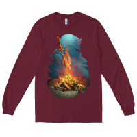 Burgundy Limited Edition Dark Souls Long Sleeve Tee - tuanDangUi