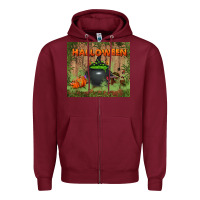 Burgundy halloween tumbler Zipper Hoodie - BundleAndBundleShop