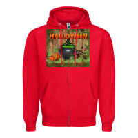 Red halloween tumbler Zipper Hoodie - BundleAndBundleShop