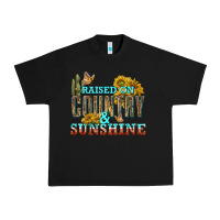 Black Raised on Country and Sunshine Urban Heavy Tee - texasbilliewilder