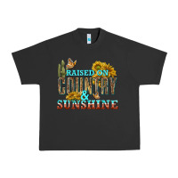 Pigment Black Raised on Country and Sunshine Urban Heavy Tee - texasbilliewilder