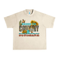 Sandshell Raised on Country and Sunshine Urban Heavy Tee - texasbilliewilder