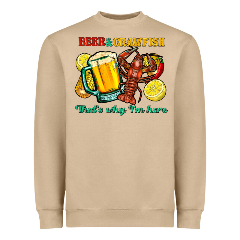 Beer&crawfish That's Why I'm Here Heavyweight Sweatshirt by FaDigitalArtStudio | Teevron