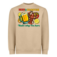 Mushroom Beer&crawfish that's why i'm here Heavyweight Sweatshirt - FaDigitalArtStudio