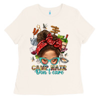 Bone Camp Hair Dont Care Messy Bun Bbs Ladies Tee - BundleAndBundleShop