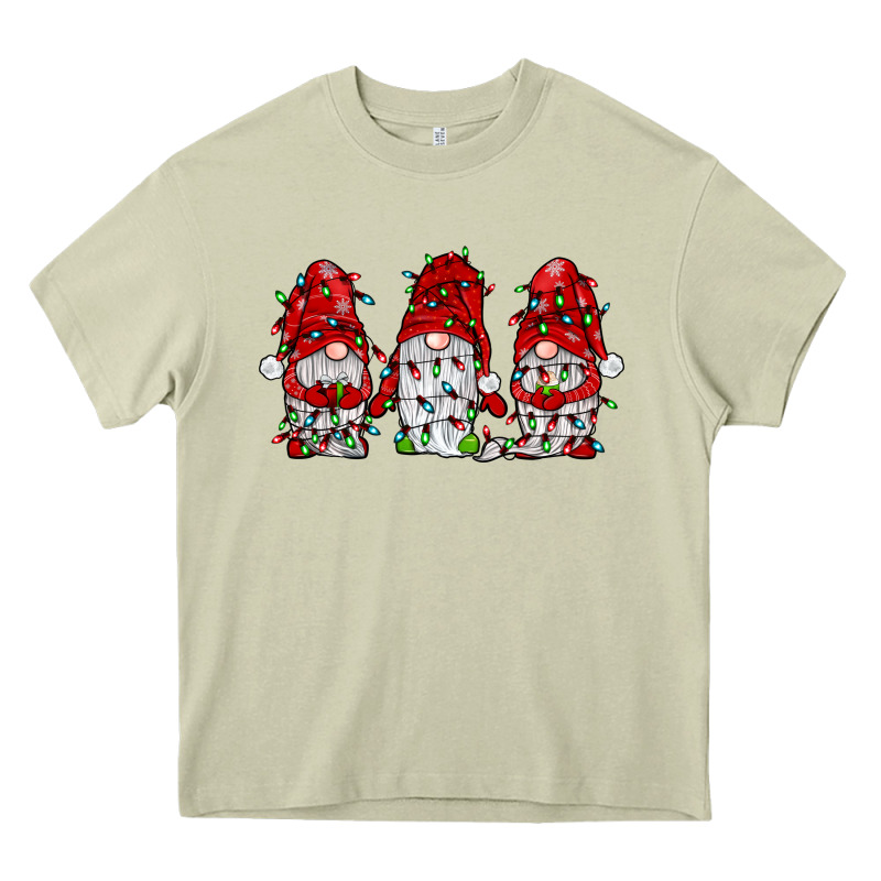 Gnome With Christmas Lights Heavy Core Tee by JahusDesignShop | Teevron