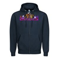 Navy halloween mini libbey glass Zipper Hoodie - BundleAndBundleShop