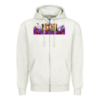 Oatmeal Heather halloween mini libbey glass Zipper Hoodie - BundleAndBundleShop