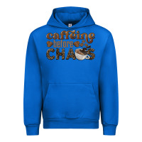 Cobalt caffeine before chaos Urban Hoodie - BarkalooDesign