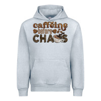 Heather Grey caffeine before chaos Urban Hoodie - BarkalooDesign