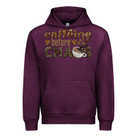 Mauve Wine caffeine before chaos Urban Hoodie - BarkalooDesign