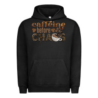 Pigment Black caffeine before chaos Urban Hoodie - BarkalooDesign