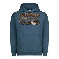 Pigment Midnight Navy caffeine before chaos Urban Hoodie - BarkalooDesign