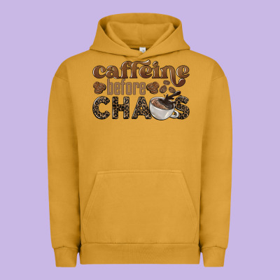 Caffeine Before Chaos Urban Hoodie Designed By Barkaloodesign