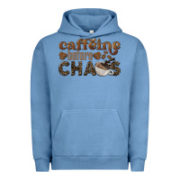 Pigment Pebble Blue caffeine before chaos Urban Hoodie - BarkalooDesign