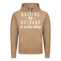 Vintage Coffee raising my husband is exhausting wife gifts funny Vintage Hoodie - tuanDangUi