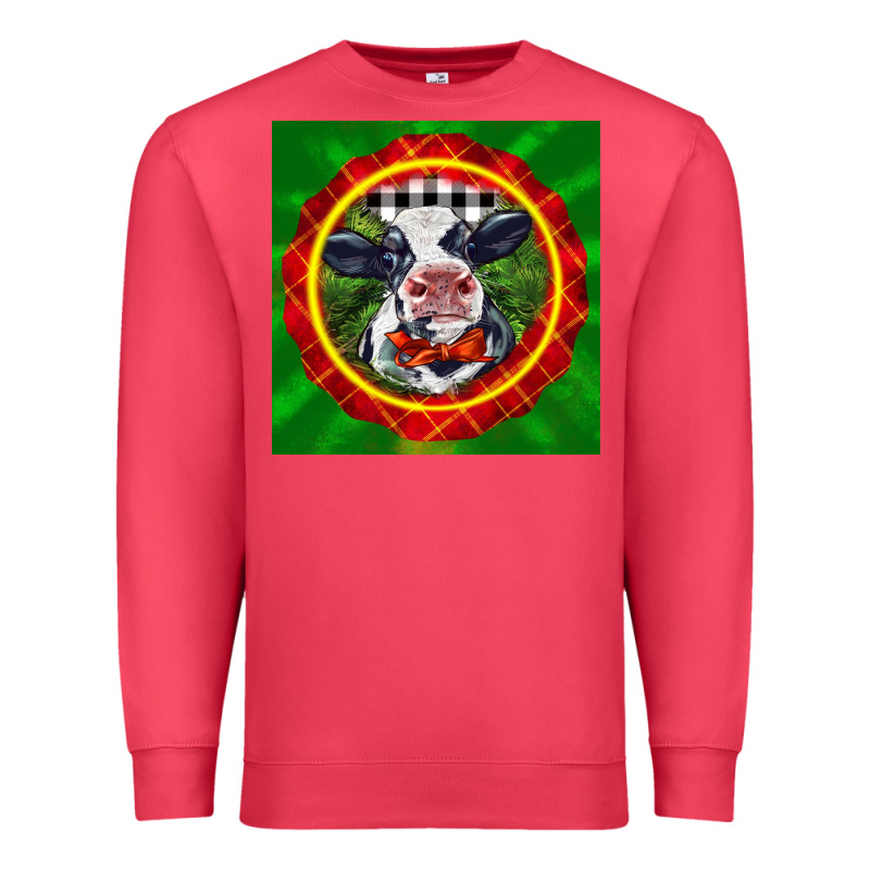 Christmas Baby Holstein Face Premium Sweatshirt by LillyAllenDesigns | Teevron