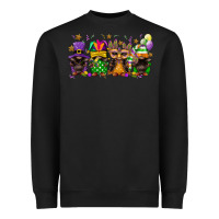 Black Mardi Gras afro gnomies Heavyweight Sweatshirt - FaDigitalArtStudio