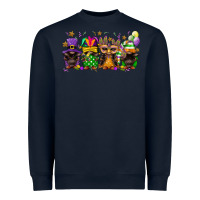 Navy Mardi Gras afro gnomies Heavyweight Sweatshirt - FaDigitalArtStudio