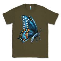 Army Green Black Shallowtail Classic Tee - LillyAllenDesigns
