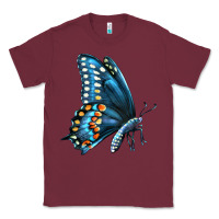 Burgundy Black Shallowtail Classic Tee - LillyAllenDesigns
