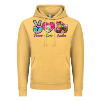 Vintage Mustard Peace love Easter Vintage Hoodie - NancyCooperArtShop