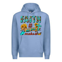 Colony Blue Faith It Till You Make It Premium Hoodie - BundleAndBundleShop