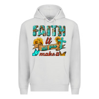 Dove Grey Faith It Till You Make It Premium Hoodie - BundleAndBundleShop