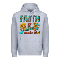 Heather Grey Faith It Till You Make It Premium Hoodie - BundleAndBundleShop