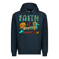 Navy Faith It Till You Make It Premium Hoodie - BundleAndBundleShop