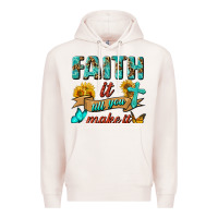 Pale Pink Faith It Till You Make It Premium Hoodie - BundleAndBundleShop