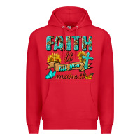 Red Faith It Till You Make It Premium Hoodie - BundleAndBundleShop