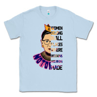 Dusty Blue RBG Ruth Bader Ginsburg Women Belong In All Places Classic Tee - Bettercallsaul