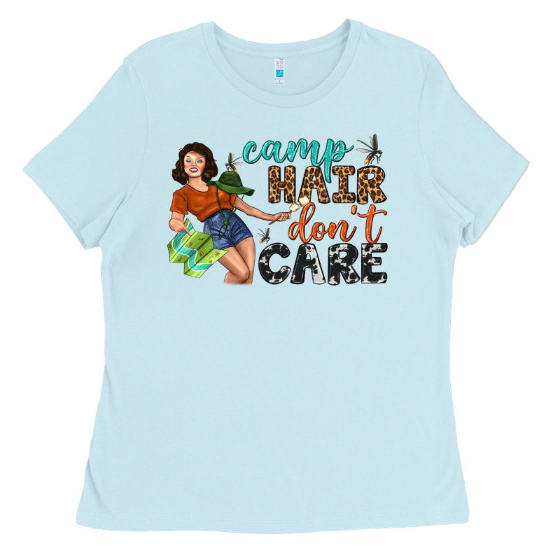 Camp Hair Don't Care Ladies Tee by BundleAndBundleShop | Teevron
