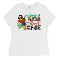 White Camp Hair Don't Care Ladies Tee - BundleAndBundleShop