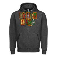 Charcoal Heather merry mama Zipper Hoodie - FaDigitalArtStudio