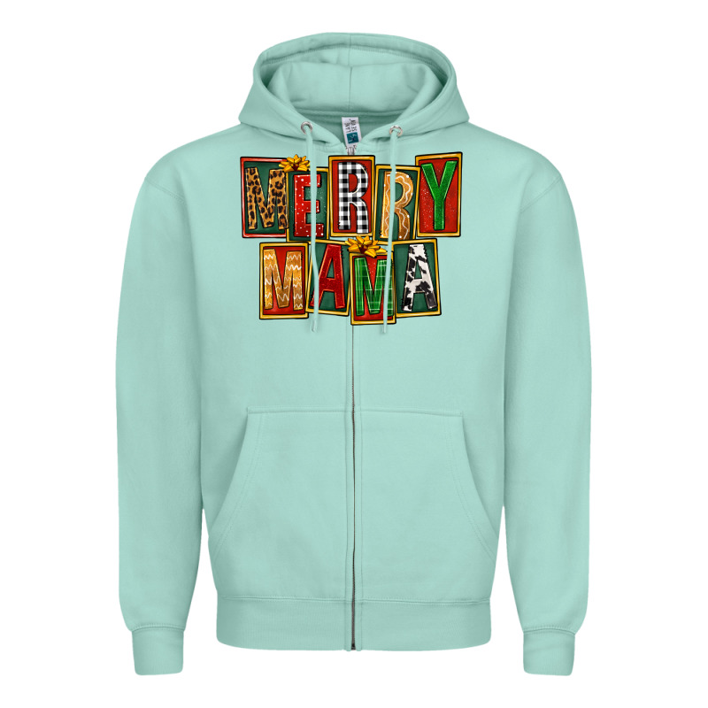 Merry Mama Zipper Hoodie by FaDigitalArtStudio | Teevron