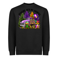 Black mardi gras hanging with my gnomies Heavyweight Sweatshirt - FaDigitalArtStudio