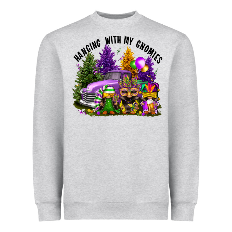Mardi Gras Hanging With My Gnomies Heavyweight Sweatshirt by FaDigitalArtStudio | Teevron