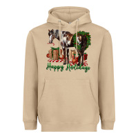Mushroom happy holidays mustang horse Heavyweight Hoodie - LillyAllenDesigns